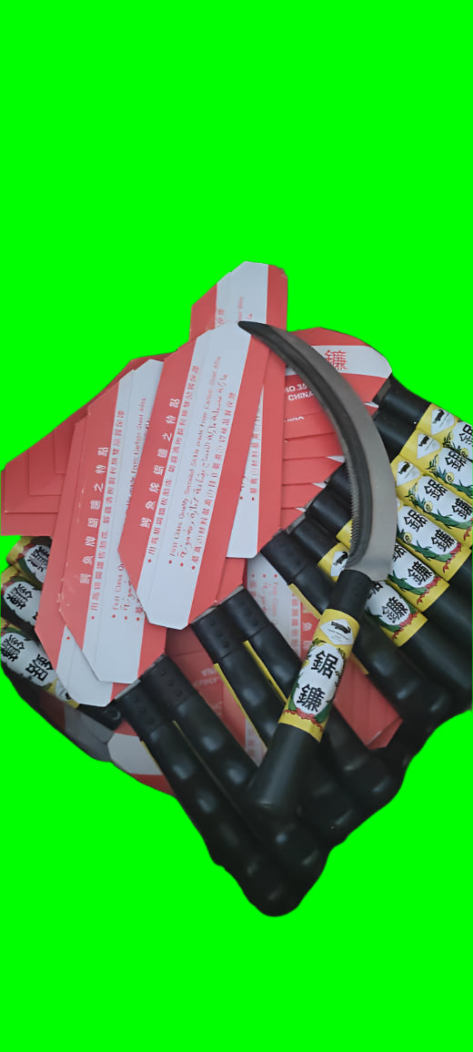 "منجل بمقبض بلاستيك خفيف وسهل الاستخدام"