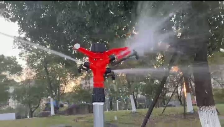 رشاش زراعي دائري ثنائي الفوهة مقاس 3/4 بوصة و1 بوصة مصنوع من خام البولي أسيتال