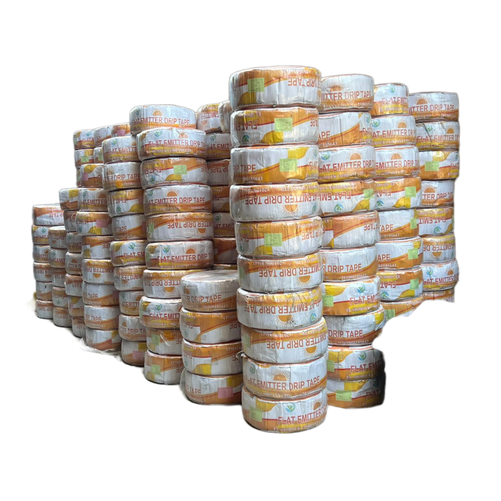 شريط تنقيط فلات دريبر مزدوج الفتحات (بولي إيثيلين) قطر 16 مم بمسافات متعددة – تدفق 4 لتر/ساعة – لفات حتى 2000 متر