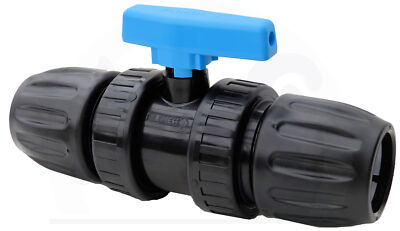 "محبس كروي 3 بوصة PVC مقبض أزرق"